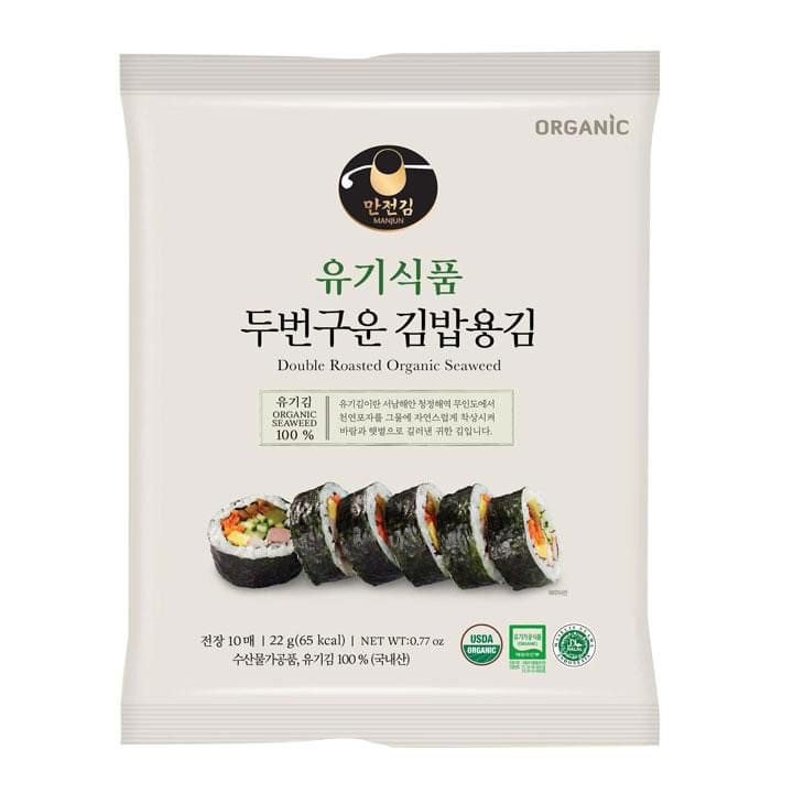 Rong biển lá hữu cơ làm cơm cuộn Manjun Hàn Quốc ,rong biển tách muối _shop mẹ xíu