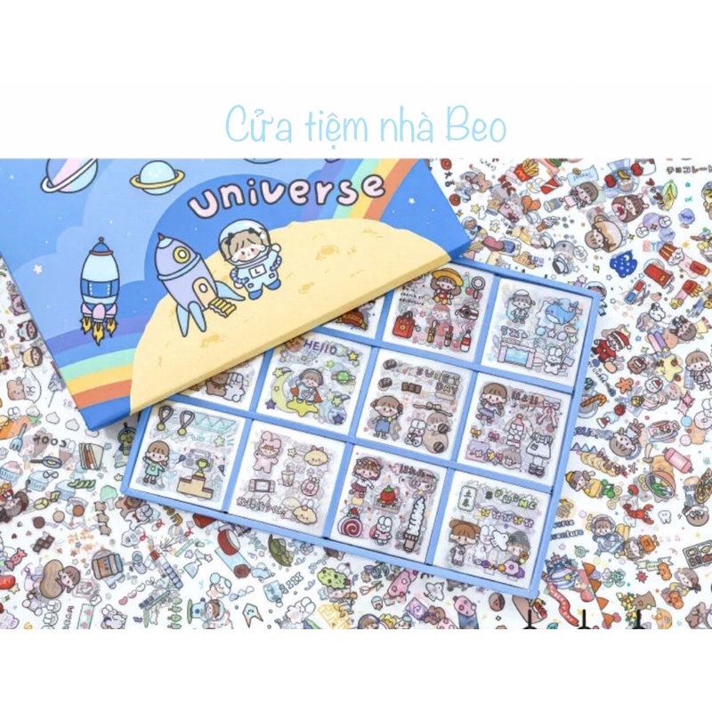 Hộp 240 tờ sticker nhiều chủ đề