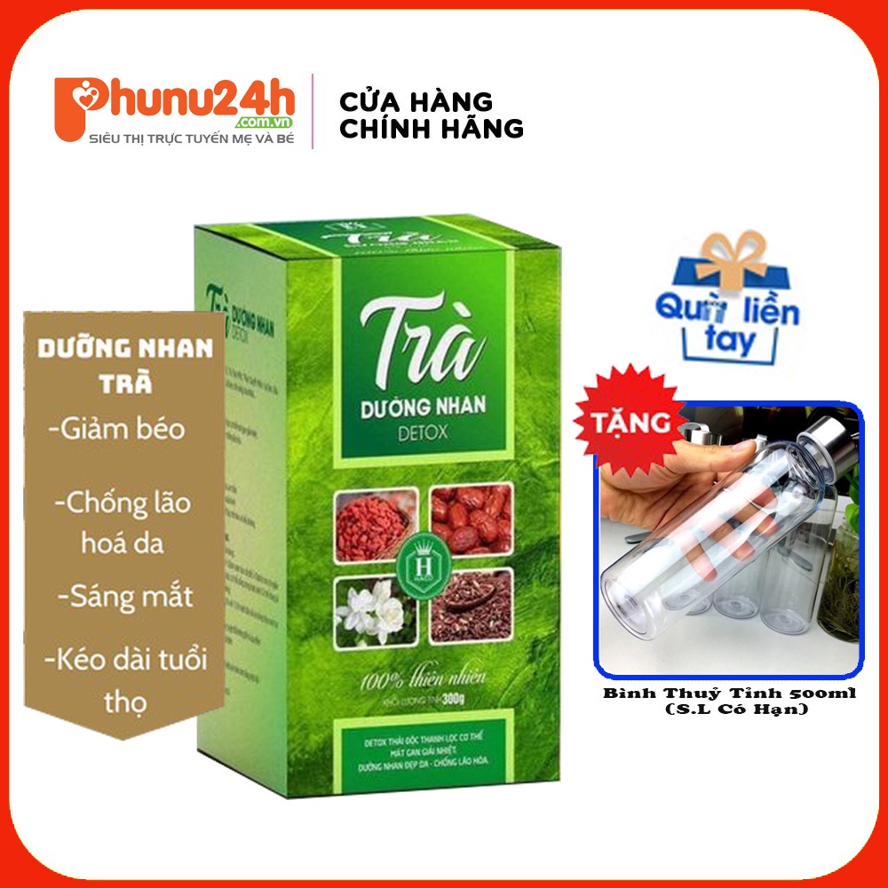 Trà thảo mộc dưỡng nhan Detox Haco 8 vị ( Tặng kèm bình thủy tinh 500ml )