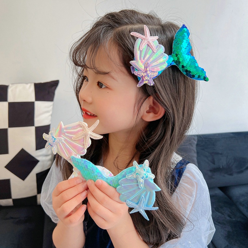 Children's Cute Hairpin Mermaid Tail Hairpin Princess Girl Hair Accessories