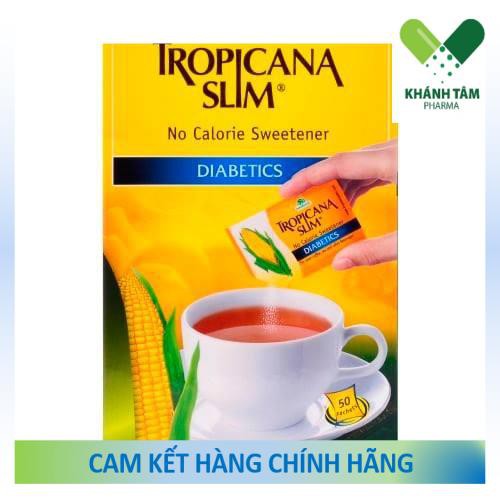 Đường bắp Tropicana Slim Diabetics (Hộp 50 gói x 2g) - Đường ăn kiêng, cho người tiểu đường _Khánh Tâm