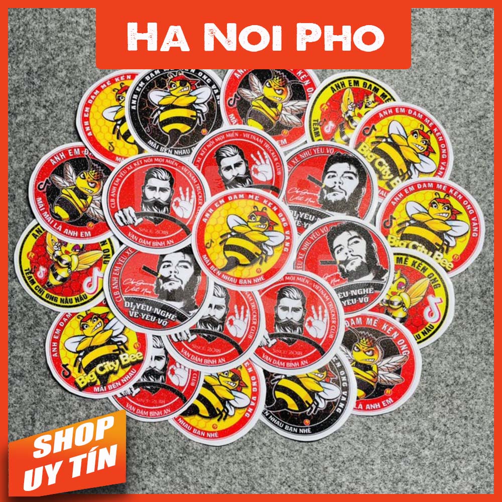 15 Logo hình dán Hội Còi Ong Vàng, CLB Yêu Xe