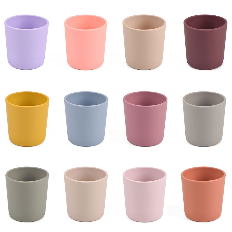 Cốc Silicone Không Chứa BPA Kháng Nhiệt Cho Bé Tập Uống Nước