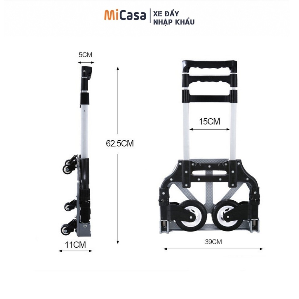 (SIÊU BỀN ) Xe Đẩy Hành Lý Hợp Kim Nhôm Cao Cấp- Xe Đẩy Gia Đình Xe Đẩy Hàng Ngoài Trời Gấp Gọn Tải Trọng 85kg