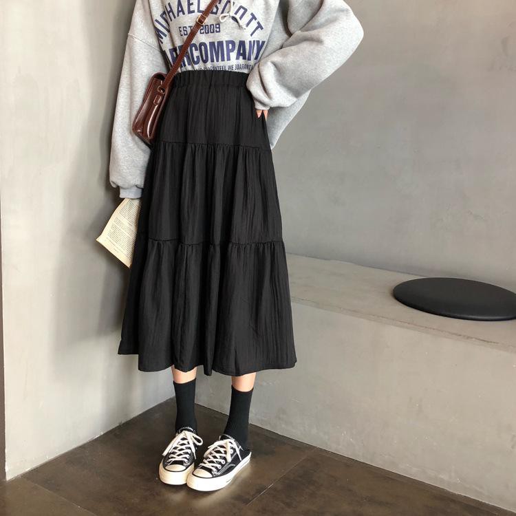 Chân váy dài xếp ly 3 tầng Ulzzang- Chân váy dài dáng xòe chất liệu voan CV02 | BigBuy360 - bigbuy360.vn