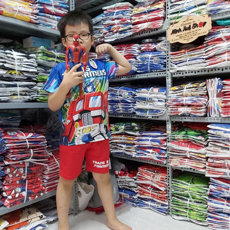 Bộ quần áo thời trang trẻ em hình người máy