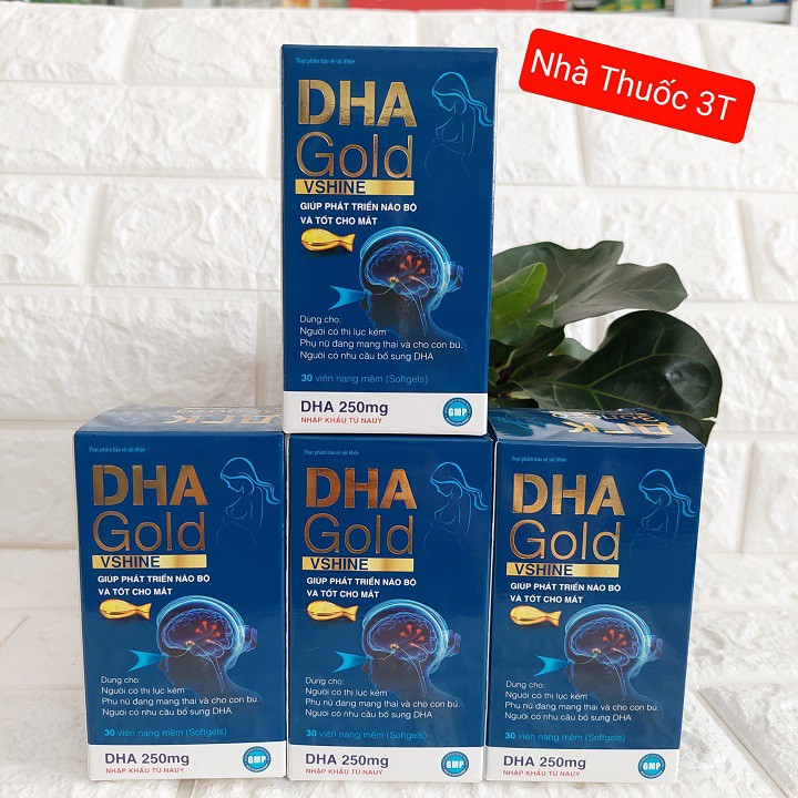 DHA -  Gold Vshine, DHA cho phụ nữ mang thai, giúp não bộ thai nhi phát triển toàn diện, DHA Nhập khẩu từ NaUy, hộp 30v