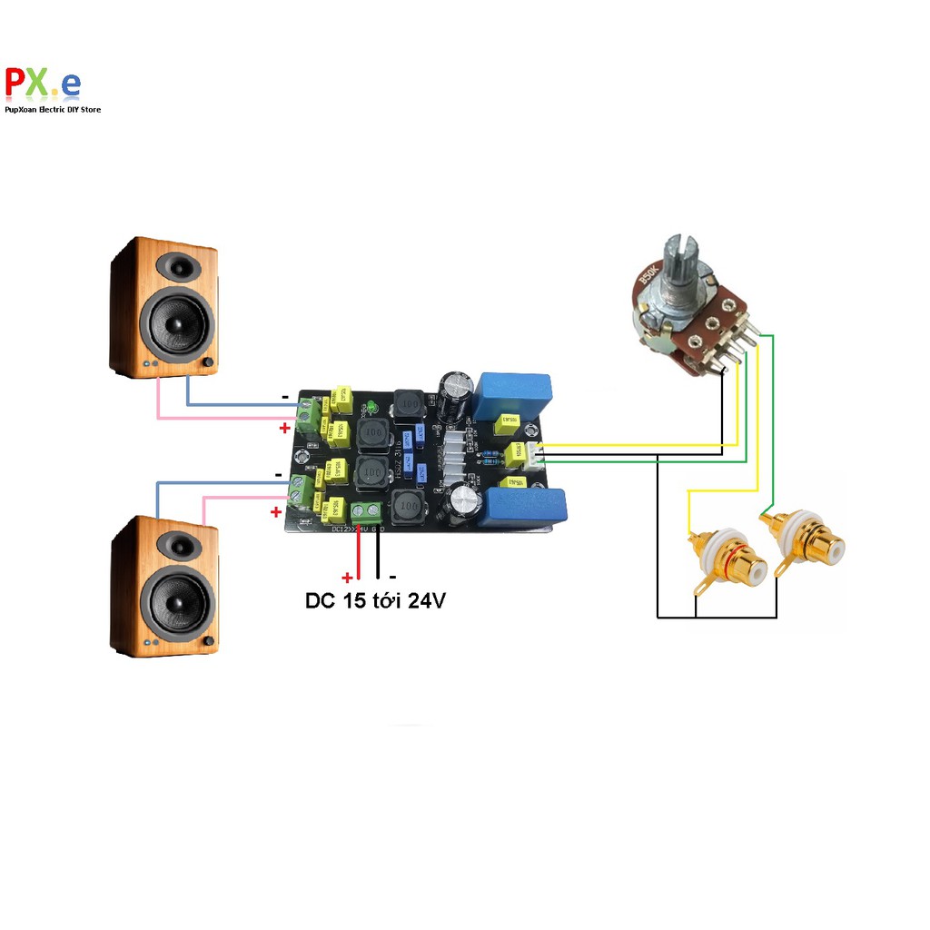 Bo công suất Tpa3116D2 phiên bản đặc biệt, nâng cấp tương đương class T sử dụng linh kiện chất lượng cao