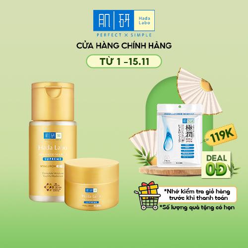 [Mã FMCGMALL -8% đơn 250K] Set Dưỡng Ẩm Toàn Diện Hada Labo Advanced Nourish Supreme (Dung Dịch 100ml + Kem Dưỡng 50g)