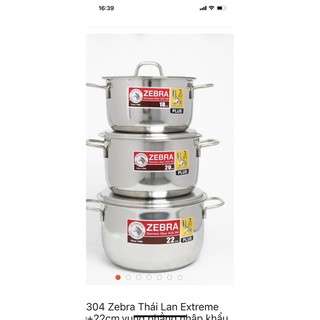 Bộ nồi Zebra Extra Infynity 3 inox 304