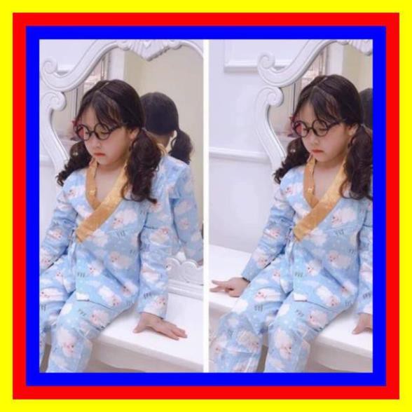 [Chuyên sỉ] Bộ pijama trẻ em thắt dây chéo.