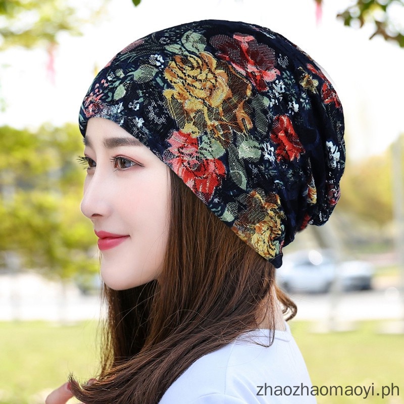 Mũ trùm đầu chống bụi bẩn thoáng khí in họa tiết thời trang nam nữ