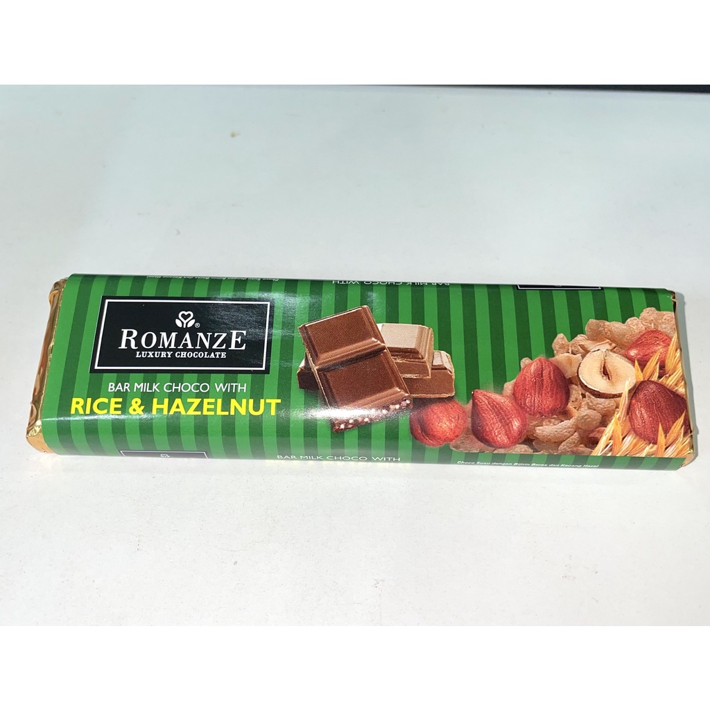 Sôcôla Romanze Luxury Chocolate Nhân Gạo và Hạt Phỉ Halzenut (Thanh 80g-lá)