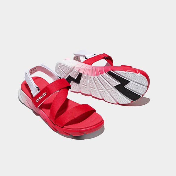 Sandals Shondo F6 sport ombre đế 2 màu đỏ trắng F6S0660