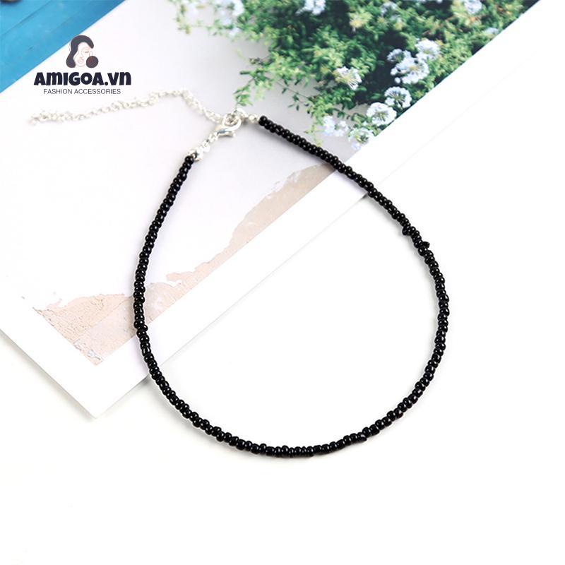 ✨✨ Dây chuyền ngọc trai đính cườm đầy màu sắc 17KM Hàn Quốc vòng cổ nữ