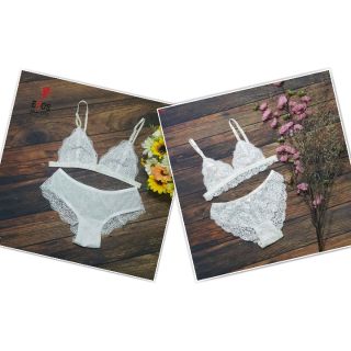 Combo 2 set áo lót Bralette trắng sữa