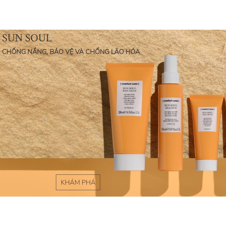 Sữa chống nắng dành cho mặt và cơ thể SUN SOUL MILK SPF 30 Comfort Zone 150ml