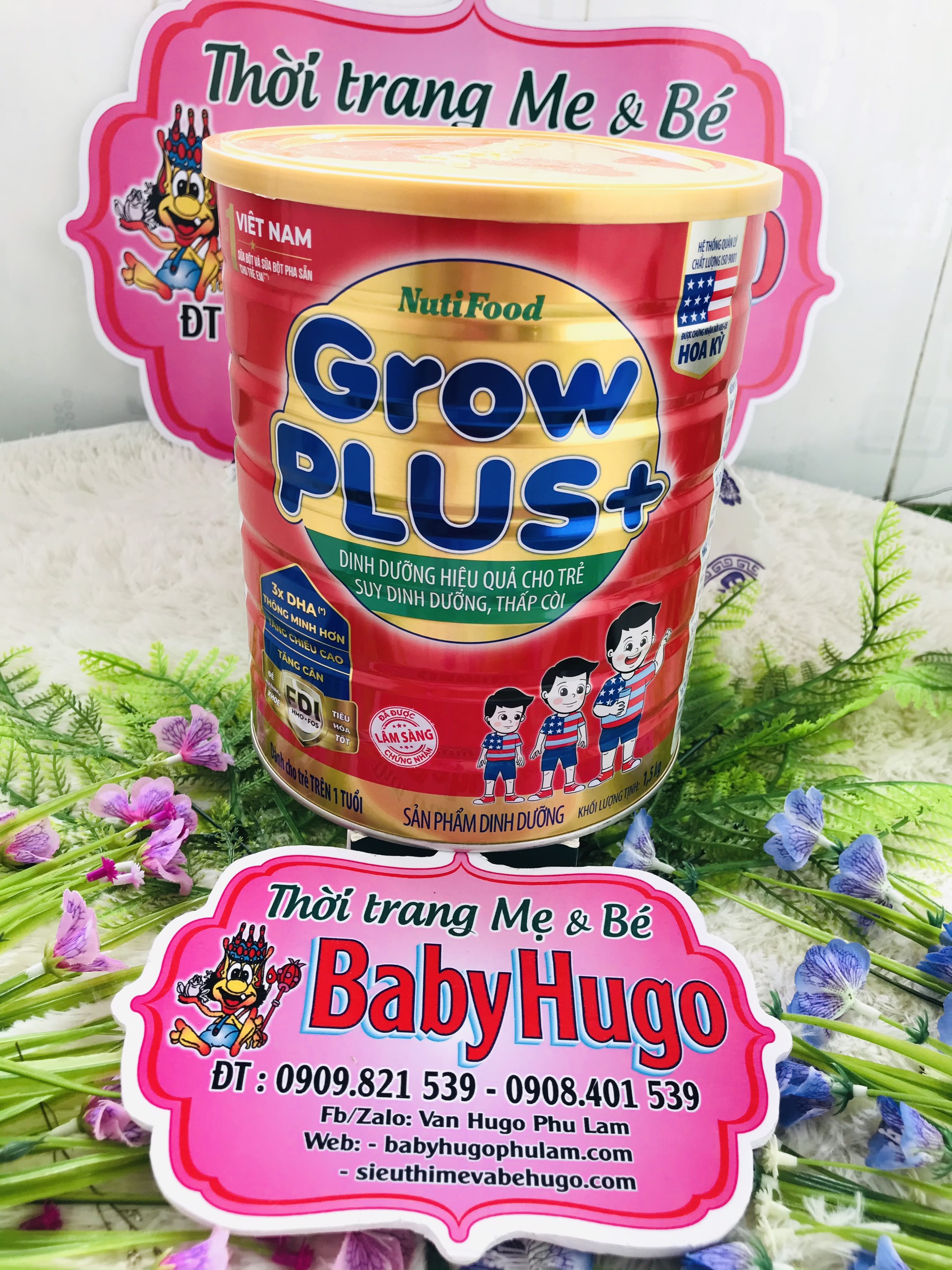 [DATE 2023] Sữa Bột Nutifood Grow Plus+ Đỏ Hộp 1,5kg