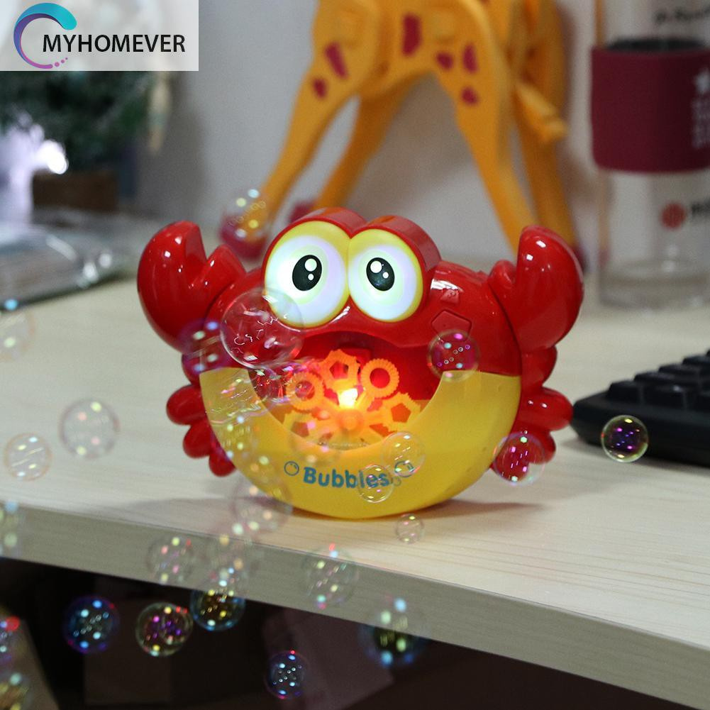 Pop It Fidget Đồ chơi Electric Crab Bubble Machine Bathtub Bubble Maker Light Music Baby Bath Đồ chơi