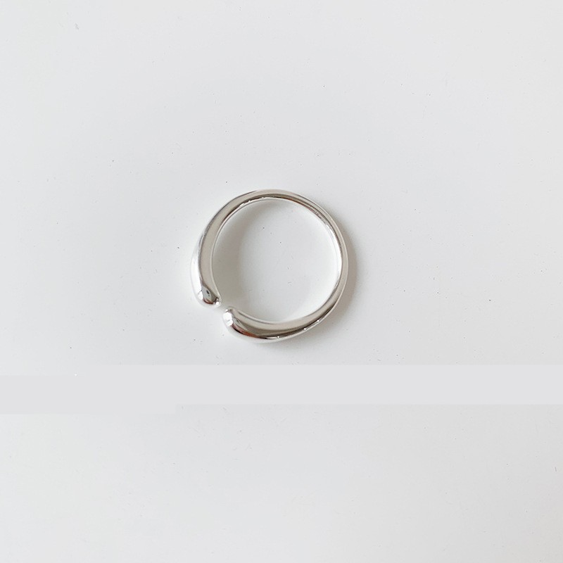 Nhẫn Thép Titan B883 Hình Giọt Nước Phong Cách Retro Hàn Quốc