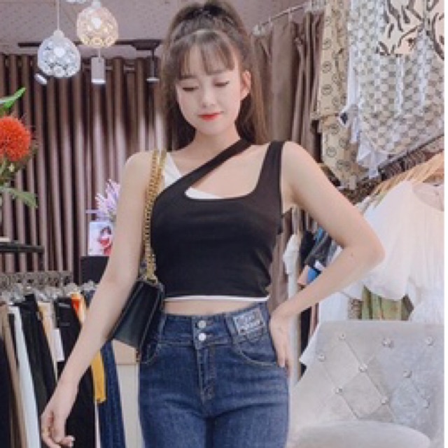 Áo lệch vai ba lỗ hot