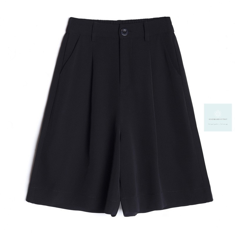 Quần short nữ ống rộng, đùi nữ, sooc lửng cạp cao trẻ trung thanh lịch Xưởng May Trinh Kiều