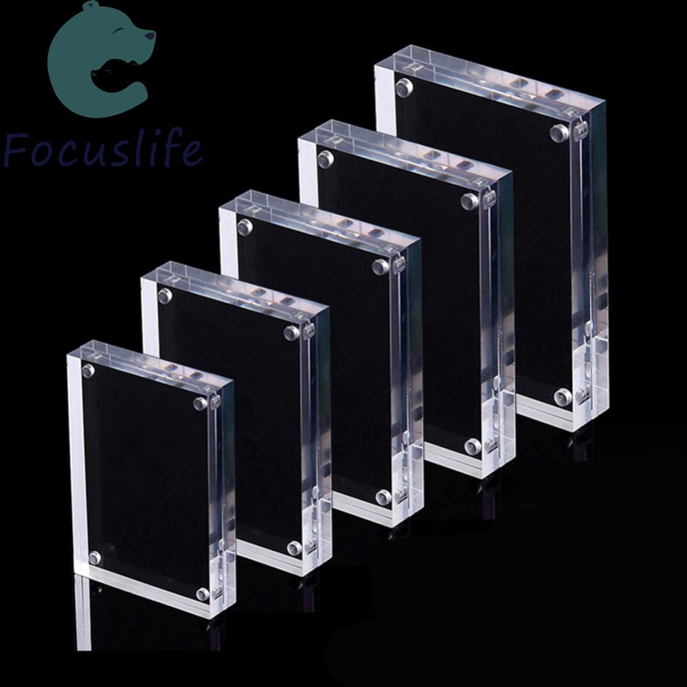 Giá đỡ khung ảnh bằng acrylic trong suốt có nam châm dùng để bàn trang trí
