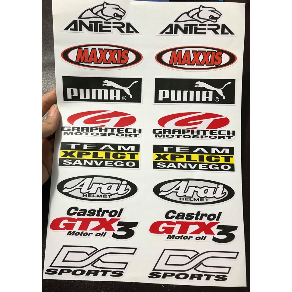 DDXM-V15/2-17-STICKER DÁN NÓN BẢO HIỂM, DÁN XE MÁY, ÔTÔ,... HÌNH DÁN TRANG TRÍ