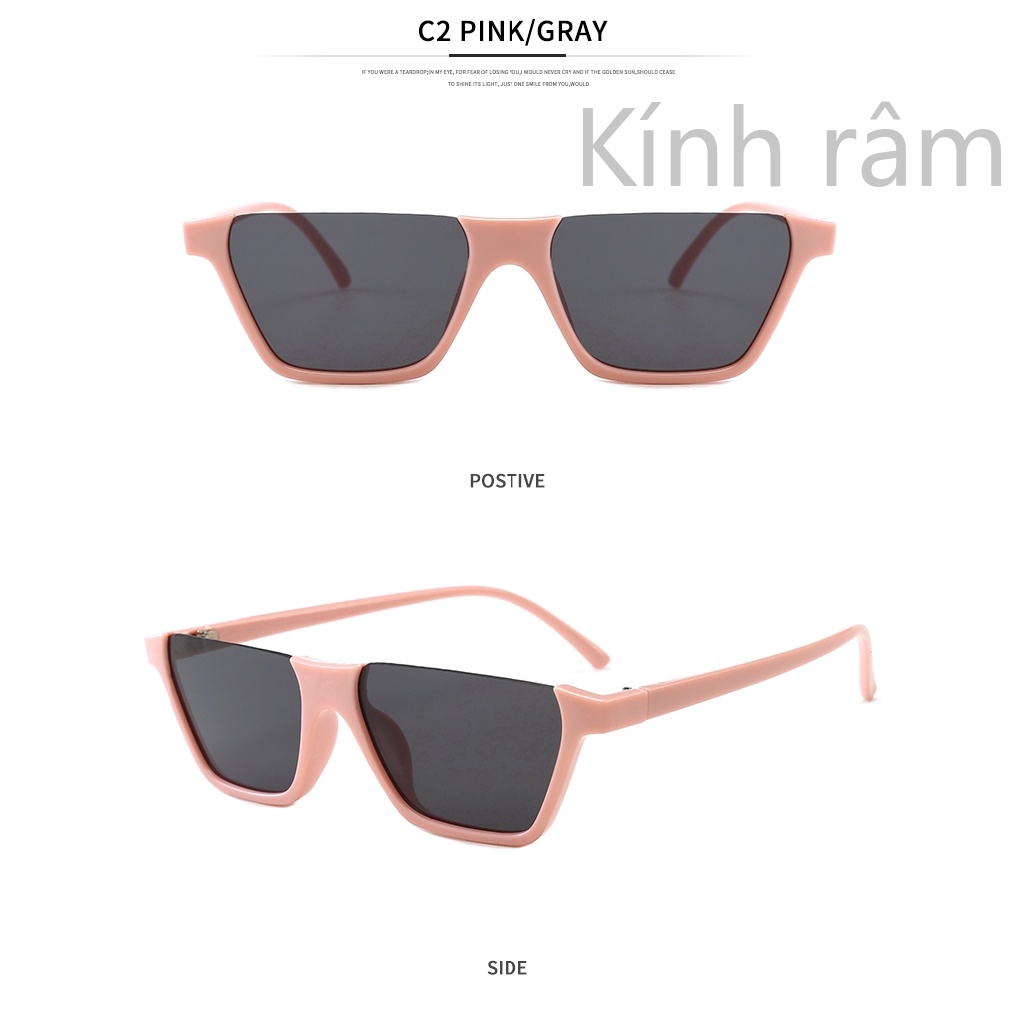 Kính mát mắt mèo kiểu nửa gọng hợp thời trang cho nữ