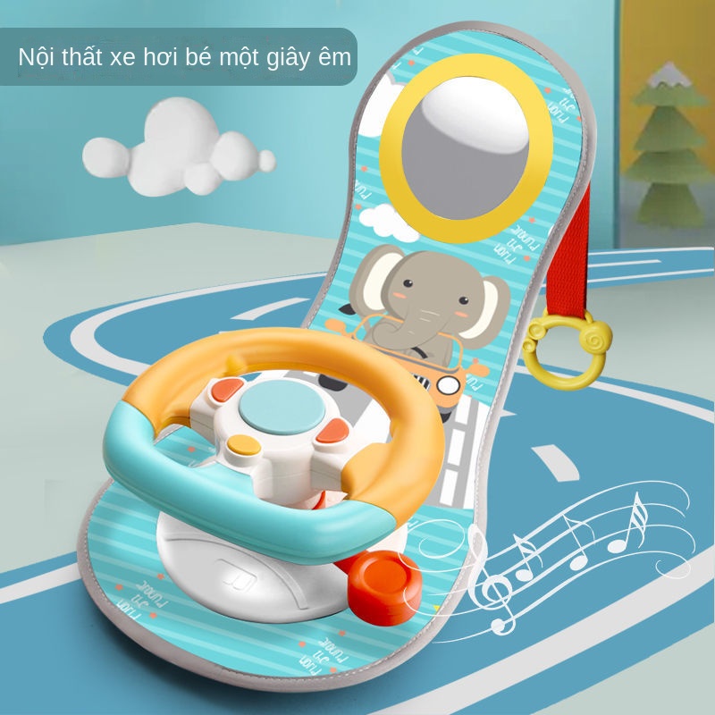☃❈Đồ chơi giáo dục sớm giáo dục an toàn ghế ngồi ô tô ghế sau mô phỏng ô tô cậu bé cô gái trẻ em mô phỏng vô lăng