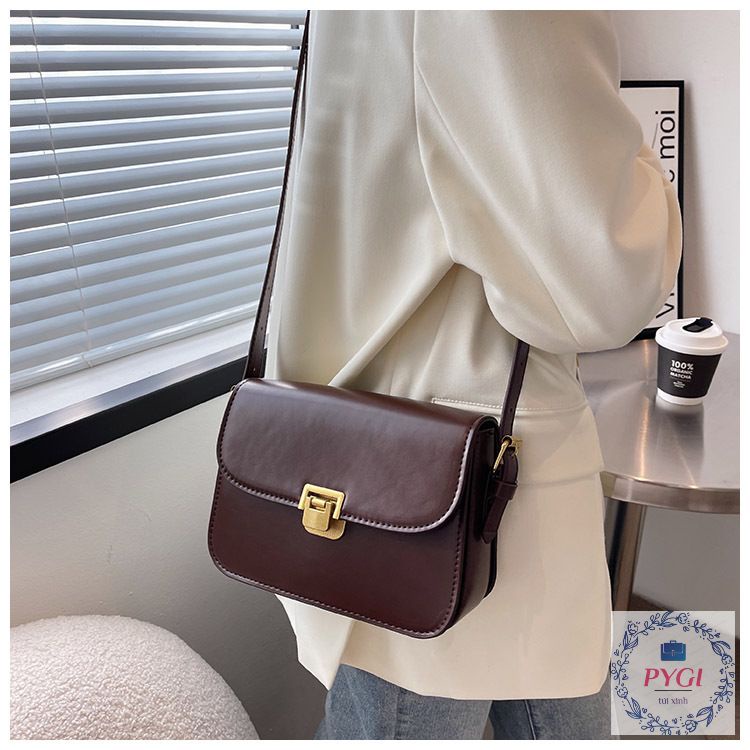 Túi Xách Nữ, Túi Đeo Chéo Nữ VINTAGE Siêu Đẹp Dáng Trơn Đứng Form Đi Chơi, Đi Làm PYGI STORE PG023