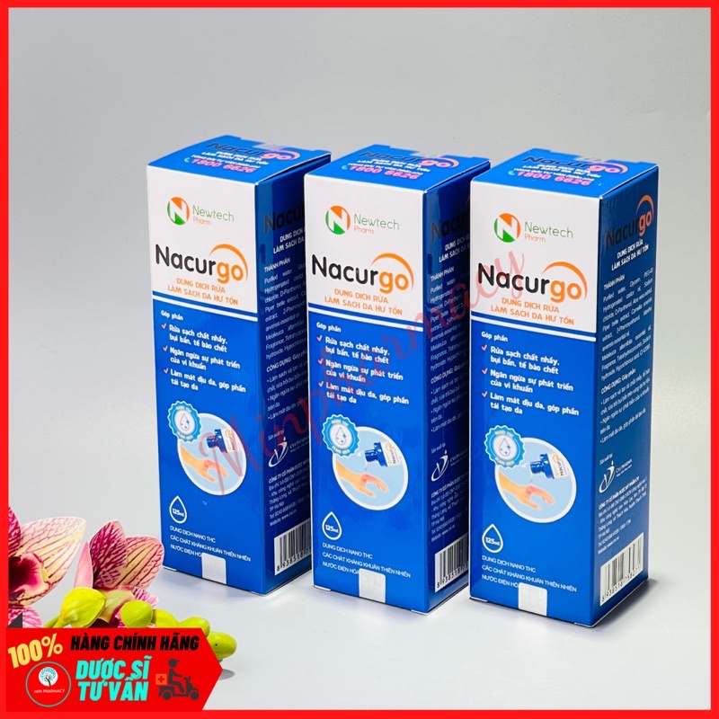 Dung dịch rửa, làm sạch da hư tổn NACURGO chai 125ml - Minpharmacy