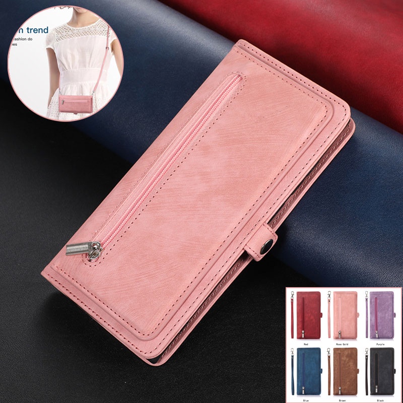 Bao Da Điện Thoại Nắp Lật Kèm Ngăn Đựng Thẻ Cho OPPO Find X5 Lite Reno 5F 5 5Z 6Z 7Z 7 Pro Realme V11 A56 A57 A55 A55 A54S