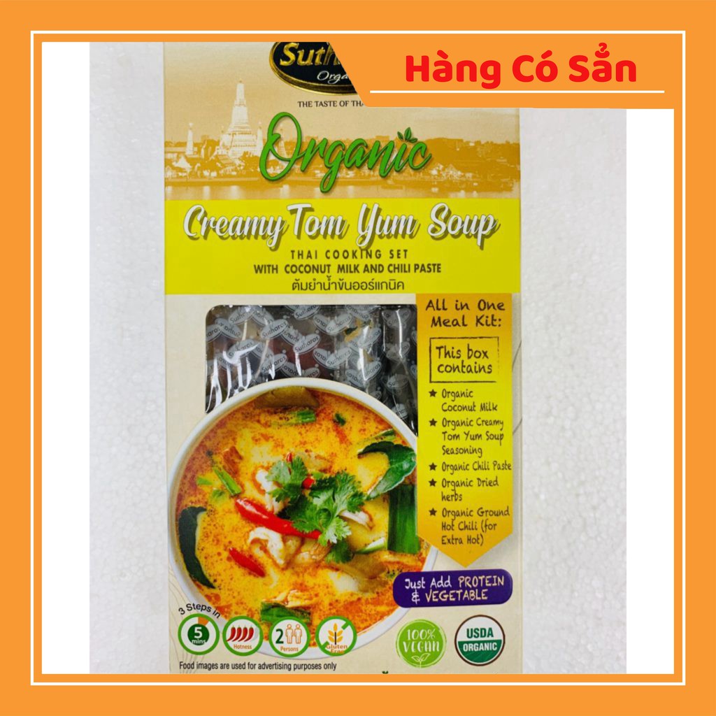 Gia vị nấu món Tom Yum nước đục Sutharos Organic Thái Lan [Hàng Có Sẵn]