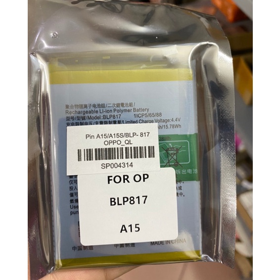 Pin A15/A15S/A16K/BLP817 OPPO