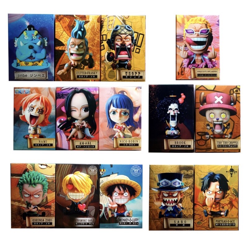 Mô Hình Chibi các nhân vật One Piece Mô Hình Băng mũ rơm Luffy , ACE , Sabo