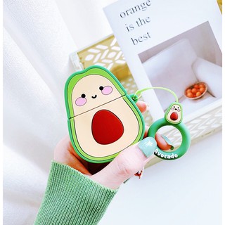 🌟Tặng kèm móc treo🌟 Case vỏ bao Airpod đựng tai nghe không dây Airpod 2, i11, i12 Quả bơ