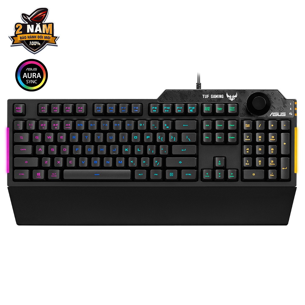 Bàn phím Gaming Asus TUF Gaming K1 | Chống nước | RGB Aura Sync | Núm vặn volume