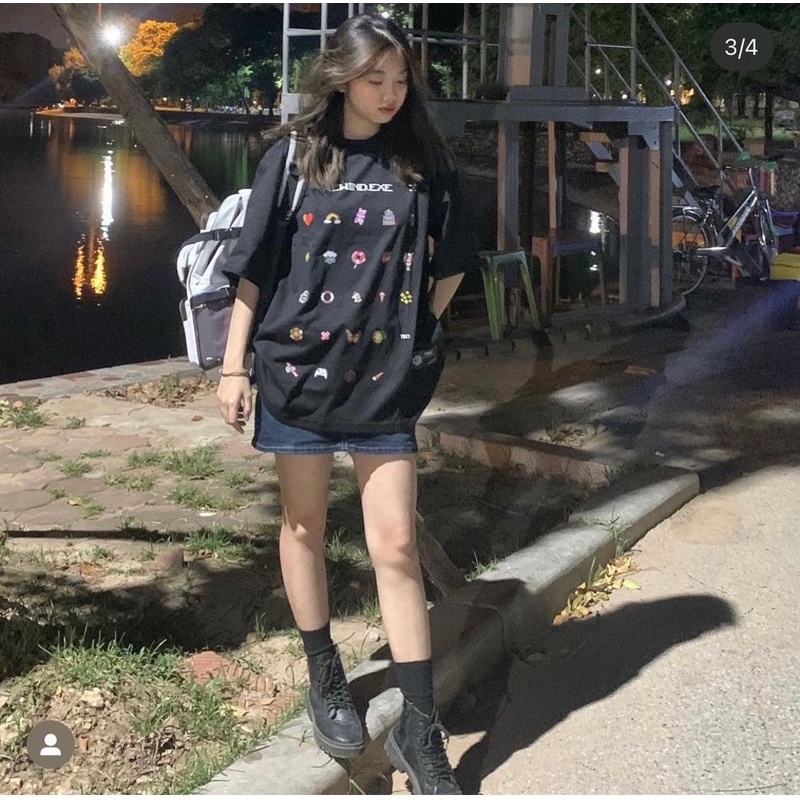 Áo thun tay lỡ Unisex PIXEL TBO Chính hãng