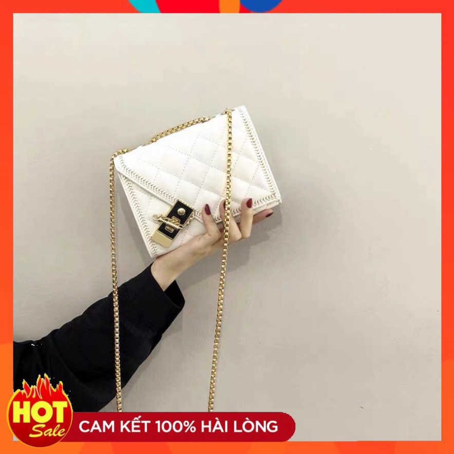 Hàng loại 1 Túi xách nữ  TE17  Túi đeo chéo Hàn Quốc 3 ngăn , Xích Đồng Chống Cướp Trộm