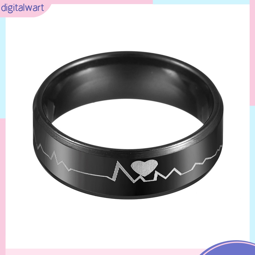 Nhẫn nam hình nhịp tim ECG kiểu dáng thời trang