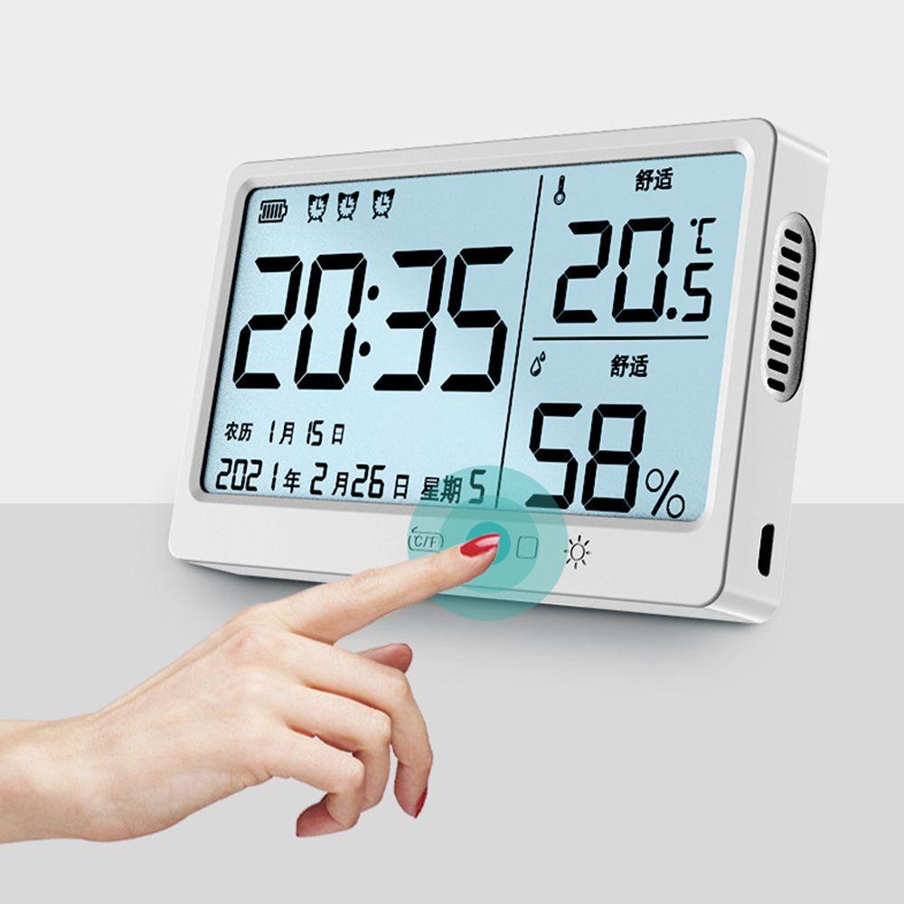 Đồng Hồ Báo Thức SUYO Màn Hình LCD 3D Hiện Đại