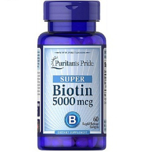 Viên Uống Mọc Tóc Puritan's Pride Biotin 5000 mcg - 60 viên