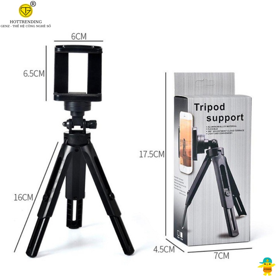 Gậy 3 chân Tripod support chụp ảnh livestream cực tiện lợi xoay 360 độ