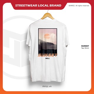 Áo Thun Streetwear Unisex SUNSET Thương hiệu MRCC 100% Cotton cao cấp màu trắng
