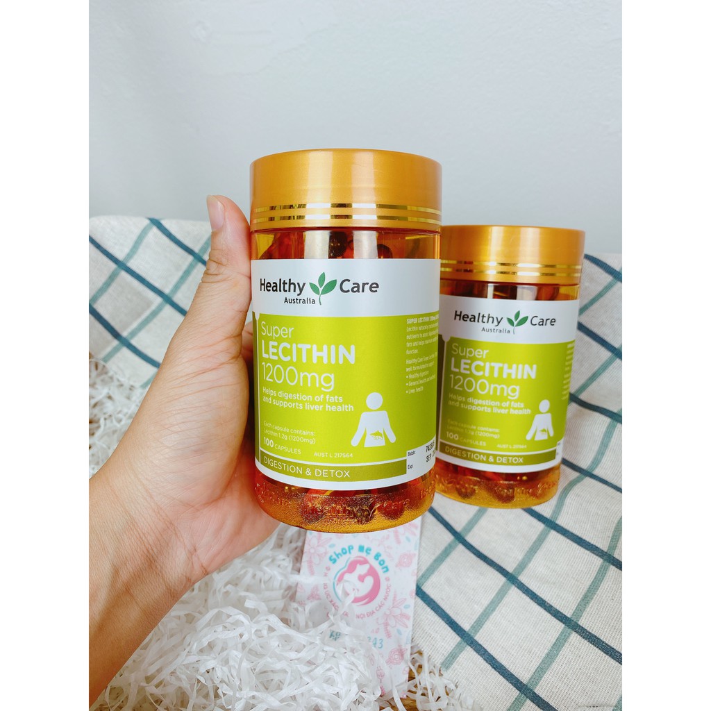 [CHĨNH HÃNG] Mầm đậu nành Úc Healthy Care Super lecithin 1200mg 100 viên