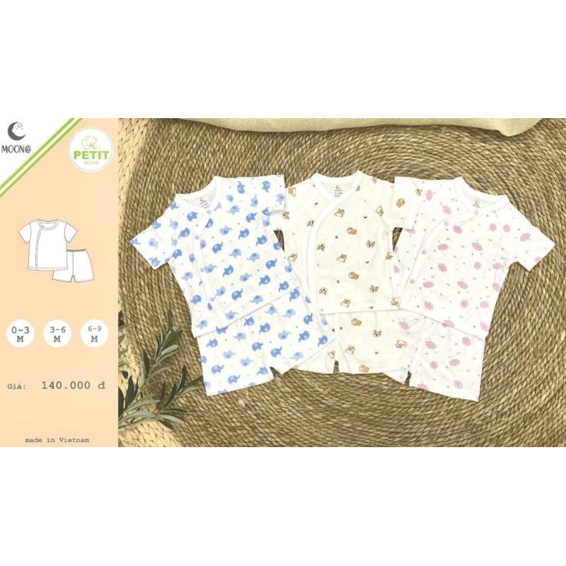 BỘ CỘC PETIT SỢI TRE MOON 0-3/3_6/6-9 THÁNG