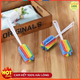 Dụng cụ cọ ly, cọ chai, bình sữa 7 màu