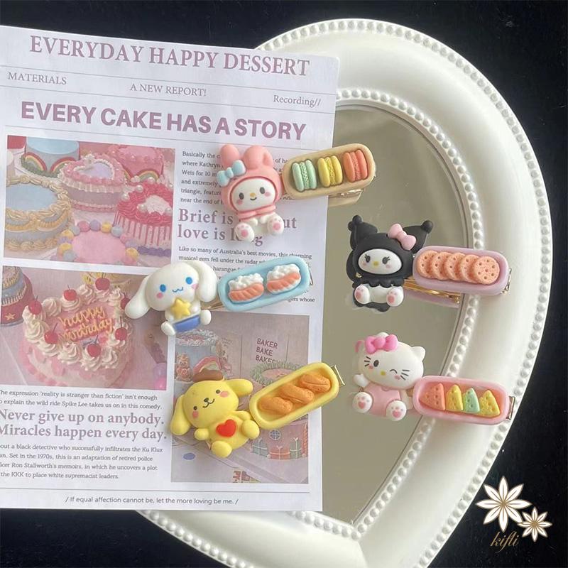 kẹp tóc hoạt hình phong cách hàn quốc Kẹp Tóc Mái Bên Họa Tiết Hoạt Hình Sanrio Ngọt Ngào Dễ Thương Phong Cách Hàn Quốc Cho Bé Gái
