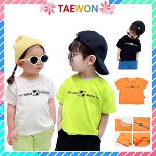Áo phông cho bé gái bé trai Hàn Quốc cotton đẹp xuất khẩu từ 1 đến 5 tuổi Taewon Kids AT014